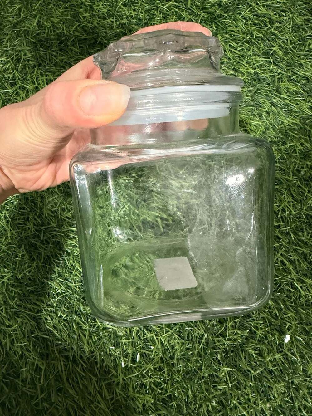 Anchor Hocking Square Glass Canister Storage Jar With Gasketed Lid
